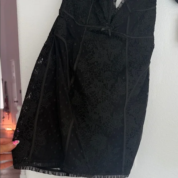 For Love And Lemons Black Lace Mini Dress - Picture 6 of 10